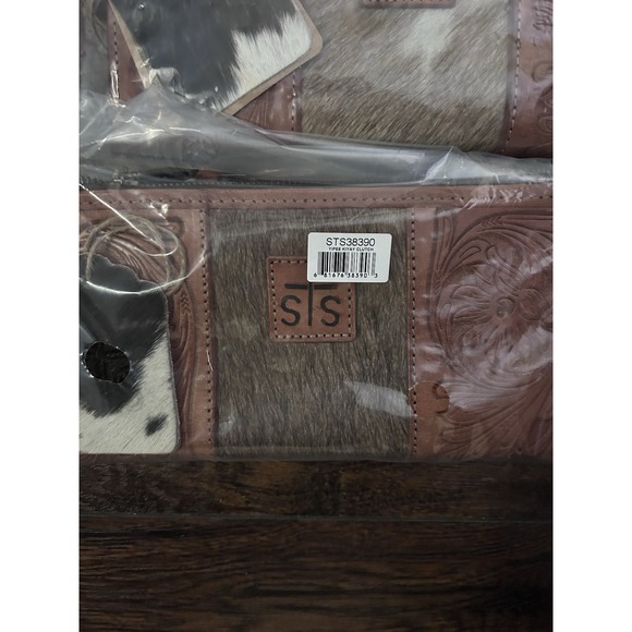 STS Ranchwear Wallet Yipee Kiyay Clutch Wallet Leather/Cowhide New - Picture 10 of 12